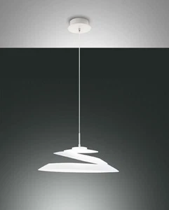 Aragon sospensione LED 18w bianca dimmerabile vetro design vortice - Foto 1 di 2