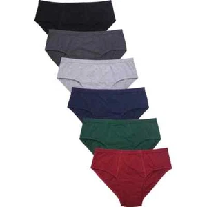 6 Pack Mens Bikinis Briefs Underwear 100% Cotton Plain Knocker Size Small 28-30 - Picture 1 of 7