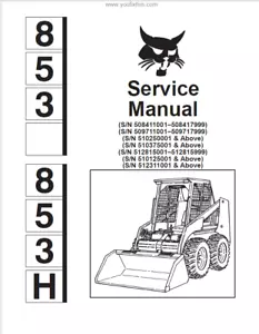 Manual de servicio Bobcat 853 | Cargador | CD O USB - Imagen 1 de 14