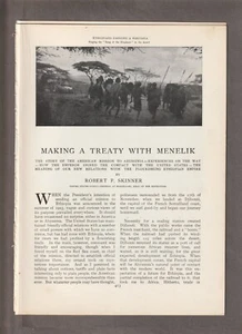 Vintage 1905 EMPEROR MENELIK II Article & Photos PAGES~ETHIOPIA/Abyssinia - Picture 1 of 4