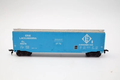 Erie Lackawanna EL 68279 Blue 50’ Cushioned Boxcar HO Scale Train Freight Car - Image 1 of 4