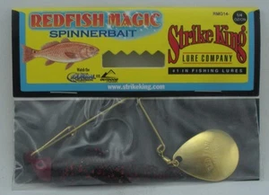 Strike King RMG14-25588ml Rotbarsch Magic Spinner Köder BK Neon Tabelle Schwanz - Bild 1 von 3