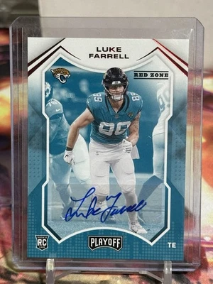 LUKE FARRELL 2021 PANINI PLAYOFF #286 ROOKIE RED ZONE AUTO RC JAGUARS - Image 1 of 2