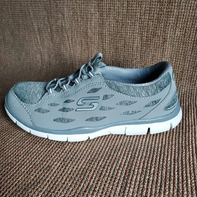 Skechers Women's Sz 6 Gratis This Moment Shoes Air Cooled Gray / Silver - EUC - Image 1 of 4