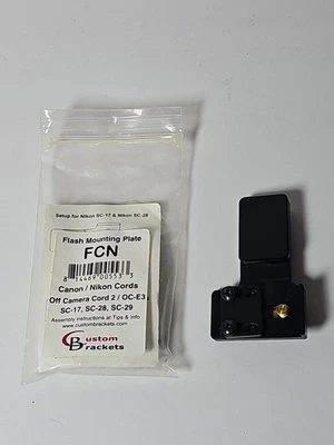 Custom Brackets Bracket Accessory FCN Flash Mounting Plate NEW For Canon Nikon - Image 1 of 2