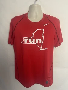 NIKE PRO DRI-FIT RUN T SHIRT UOMO ADERENTE MANICA CORTA Tg L NEW YORK - Foto 1 di 7