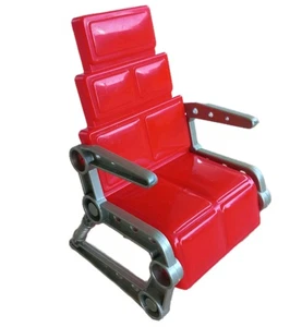 1986 Mattel Brave Starr Fort Kerium Chair Part Red Throne w/arms sides - Picture 1 of 7