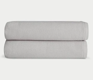 NEW Waffle Hand Towel Turkish 20x30 Light Grey Design Within Reach DWR Luxury - Picture 1 of 6