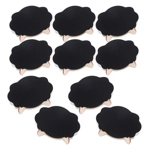  10 Pcs Message Board Small Chalkboard with Stand Wedding Blackboard Oval Mini - Picture 1 of 12