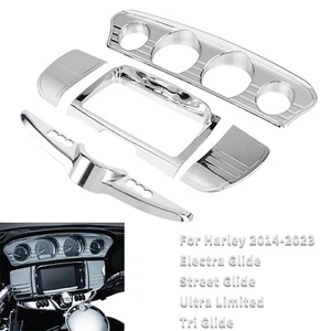 Gauge Stereo Switch Panel Cover Kit For Harley Tri Glide FLHTCUTG Ultra Limited - Picture 1 of 18