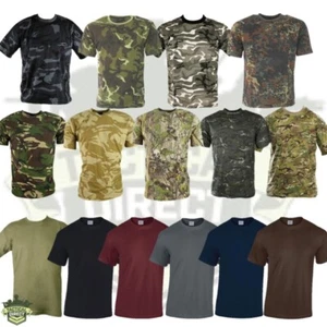 Mens Army Camo T-Shirt S-3XL Military Camouflage Top MTP DPM Desert Urban Black - Picture 1 of 24