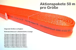50 m Schutzschlauch Isolierschlauch Isolierung 4mm rot Abfluss Rohrisolierung - Bild 1 von 1