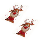Christmas Iron-On Applique Patches with Deer Design - 2 Pieces