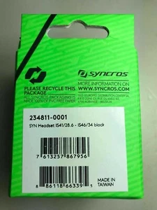 Syncros Drop In Headset IS41/28.6 IS 46/34 black Fits SCOTT #234811 - Picture 1 of 3