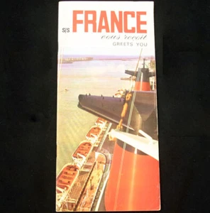 CGT FRENCH LINE SS “FRANCE” Greets You Brochure - Picture 1 of 6