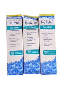 3X Bausch And Lomb Advanced Eye Relief Wash 4 Fl Oz Each Exp: 05/26 - Picture 1 of 3