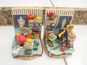 kids book ends Teddy Bears Airplanes Kites Trains Boat colorful cute 5.5" tall - Picture 1 of 11