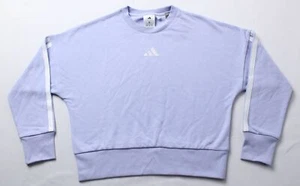 Adidas Girl's 3-Stripe French Terry Sweatshirt CG2 Violet Tone Medium (10/12) - Picture 1 of 5