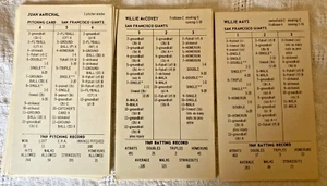 Vintage STRAT-O-MATIC ORIGINAL Baseball 1969 S.F. Giants VG to EX - 23 Cards - Picture 1 of 2