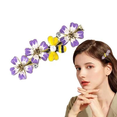 Pinzas para el cabello de abeja vintage alfileres flor pasador accesorios para el cabello para mujeres niñas Foto 1 de 4