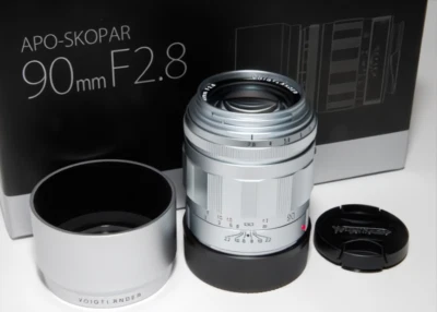 VOIGTLANDER APO-SKOPAR 90mm f2.8 VM Leica M-Mount Silver Lente de enfoque único manual Foto 1 de 4