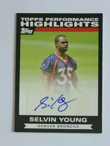 2007 Topps Performance Selvin Young Denver Broncos Texas - Auto - Picture 1 of 1