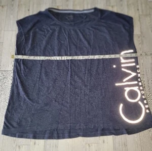 Camicia donna blu Calvin Klein elasticizzata atletica manica corta taglia XXL - Foto 1 di 7