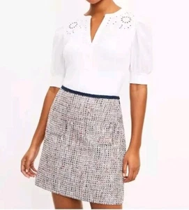 Nwt Loft Tweed Pocket Shift Skirt size 0 Petite $69 - Picture 1 of 8
