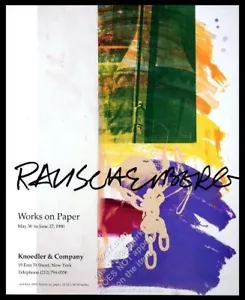 Robert Rauschenberg 1990 arte galería de Nueva York anuncio impreso vintage - Imagen 1 de 1