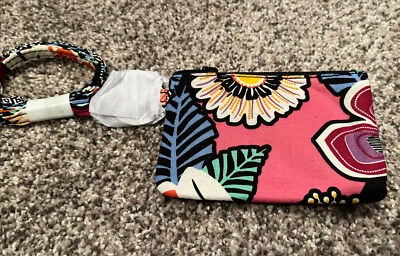 Vera Bradley KAUAI FLORAL  Zip ID Case & Lanyard SET Card Holder NWT Retail $49 - Imagem 1 de 2