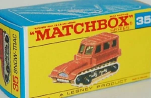 Matchbox Lesney  Product No 35 Snow-Trac  Empty Repro F style Box - Picture 1 of 1