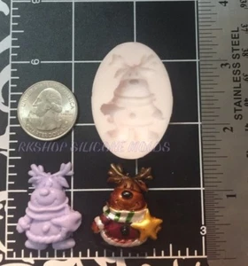 Weihnachten Elch-Hirsch Silikonform für Fondant-Fimo-Harz-Basteln-Wachs - Bild 1 von 3
