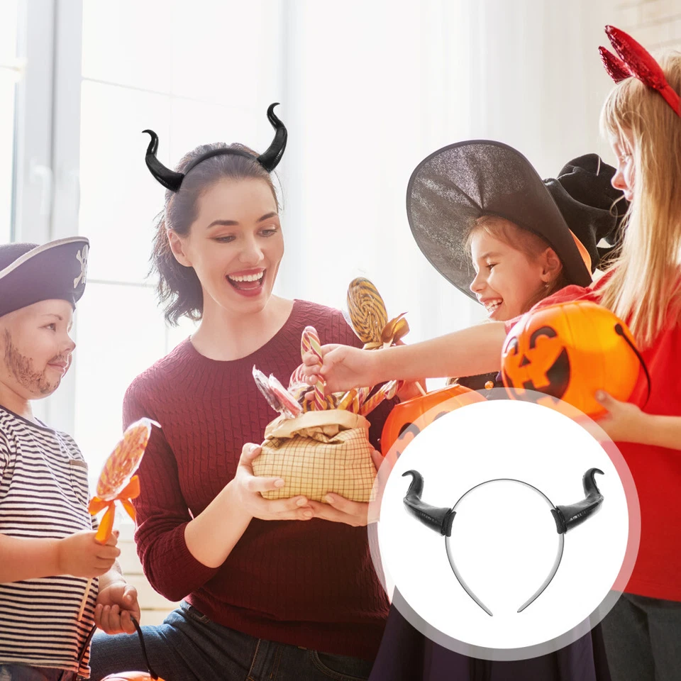 Ox Horn Hair Horns Tiefling Gothic Headband Simple Structure Headdress Carnival - Image 1 of 4