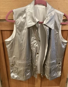 Ralph Lauren Reversable Silver/White Vest Size Medium - Picture 1 of 5