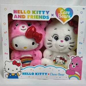 Sanrio x Care Bears Hello Kitty Loves Cheer Bear Sammlerstück Plüsch 2er Pack - Bild 1 von 10