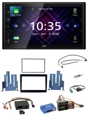 JVC DAB 2DIN Lenkrad Bluetooth USB Autoradio für Porsche Boxster aktiv 09-12 - Bild 1 von 4