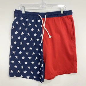 GAP Swim Mens Trunks Medium Red White Blue Patriotic American Flag Shorts - Picture 1 of 11