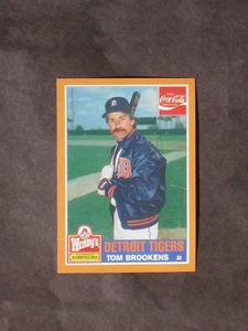 Topps Wendy's Coca-Cola 1985 Tom Brookens #5 Tigers casi nuevo/como nuevo - Imagen 1 de 2