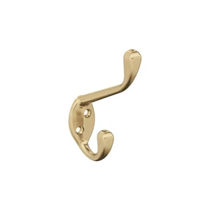H55451CZ | Noble gancho de pared decorativo de doble punta | Gancho de bronce champán para... - Imagen 1 de 8