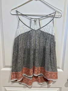 Women's Joie Embroidered Aztec Spaghetti Strap Tank Top Size Small - Picture 1 of 7