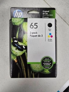 HP 65 Czarny i trójkolorowy wkład atramentowy kombi T0A36AN N9K01AN & N9K02AN Pudełko detaliczne - Zdjęcie 1 z 1