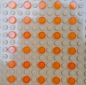 New LEGO Bulk 98138 1x1 Tile round Translucent Orange x30 - Picture 1 of 3