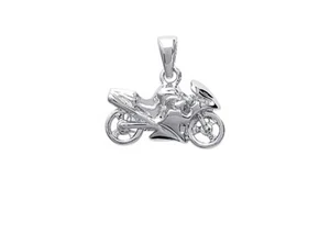 Pendentif en Argent 925/000 - Moto - Bijou Motard - Imagen 1 de 2