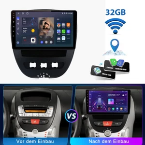 Für Peugeot 107 CitroenC1 Toyota Aygo 32G Android Autoradio CarPlay GPS Navi - Bild 1 von 14