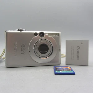 Canon Digital Camera IXUS 40 4.0MP Silver Tested - Picture 1 of 9