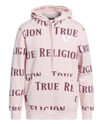 Sudadera con capucha True Religion para hombre pequeña marca Ao True pequeña rosa con capucha logotipo S Foto 1 de 4