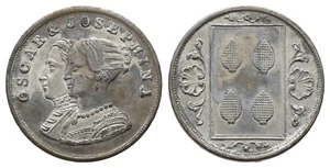 Schweden Token Medal Oscar & Josephina Hochzeit Medaille o. J. 1844-1859 (K132) - Picture 1 of 1