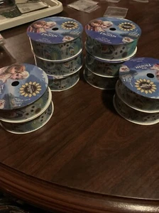 New Disney Frozen Grosgrain 1 inch Ribbon - 3 Yards ( Lot Of 9) - Picture 1 of 4