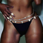 Butterfly Belly Waist Chain Women Rhinestone Stomach body chain Belt Waist Chain
