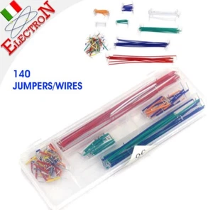 140 PONTICELLI JUMPER PER BREADBOARD BASETTA SPERIMENTALE PIASTRA ARDUINO KIT - Foto 1 di 3